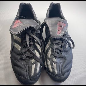 Adidas Vintage Mens Manado 2 TRX FG Soccer Cleat Gray Silver Red Size 8.5 US ⚽️